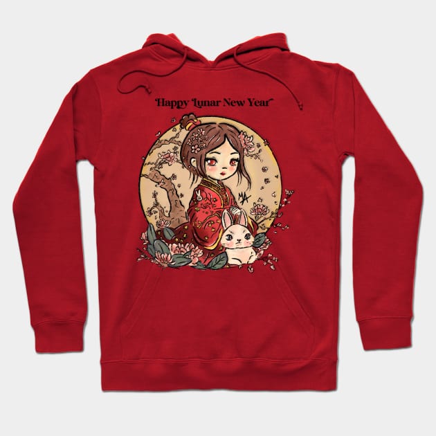 Year of the Rabbit (design option number 2) Hoodie by The Mindful Maestra